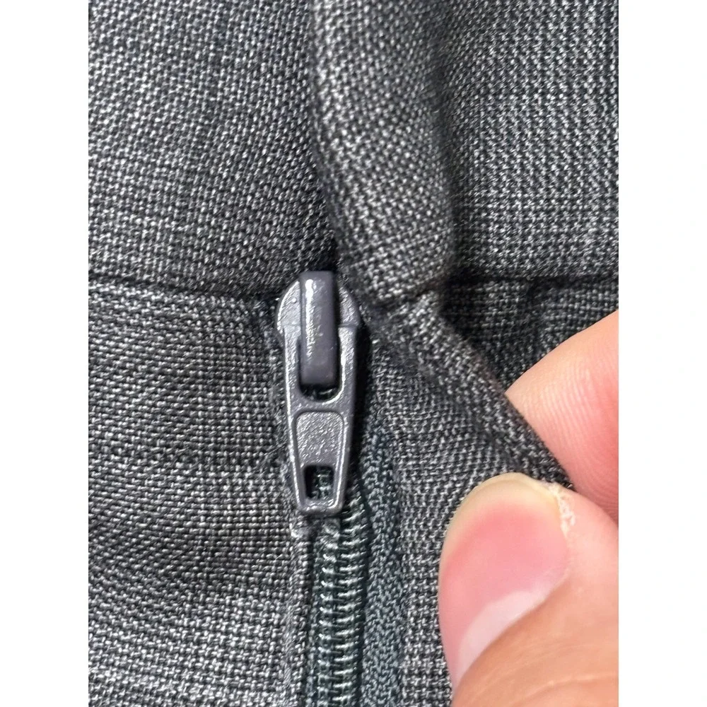 Banana Republic Classic Fit Grey Glen Plaid Wool Blend Dress Pants 33/34 Mens
